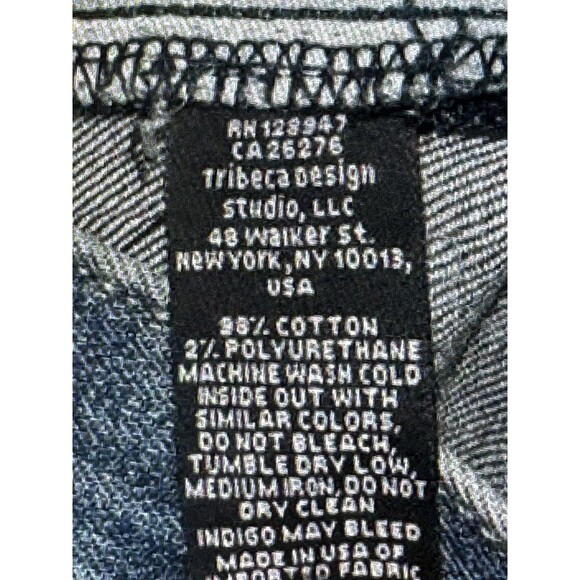 Nili Lotan Boyfriend Size 28 Cropped Raw Hem Button Fly Straight Leg Blue Jeans - Picture 5 of 12